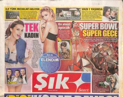 Sözcü Gazetesi Şık Eki 3 Şubat 2015 - En Cömert Sevgili * Ayşin Turan-Şükrü Özyıldız GZ116064 - 1