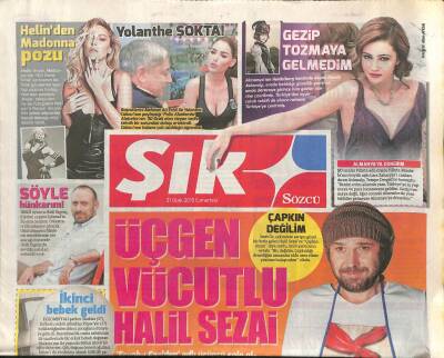 Sözcü Gazetesi Şık Eki 31 Ocak 2015 - Yolanthe Şokta - Helinden Madonna Pozu GZ117242 - 1