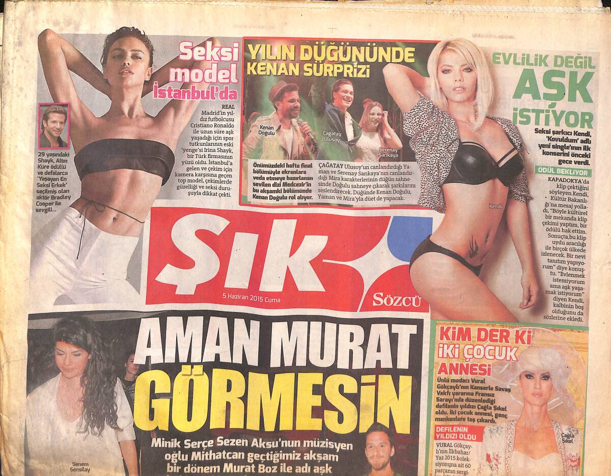 Sözcü Gazetesi Şık Eki 5 Haziran 2015 - Tahammülsüz Hülya Avşar - Gonca Vuslateri Enseyi Sıfırlamış GZ134944 - 1