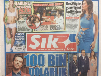 Sözcü Gazetesi Şık Eki 7 Kasım 2016 - Kırmızı Başlıklı Bergüzar Korel GZ29141 - 1