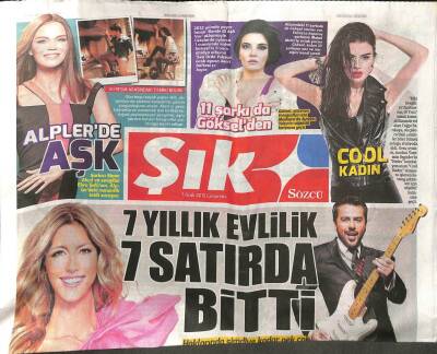 Sözcü Gazetesi Şık Eki 7 Ocak 2015 - Ayşe Hatun Önal , Yeni Şarkısına Sihirbazlı Klip Çekti GZ105384 - 1
