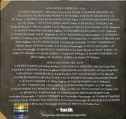 Sözlü Eserleri 1 - Sultan Bestekârlar CD (İkinci El) CD5240 - 2