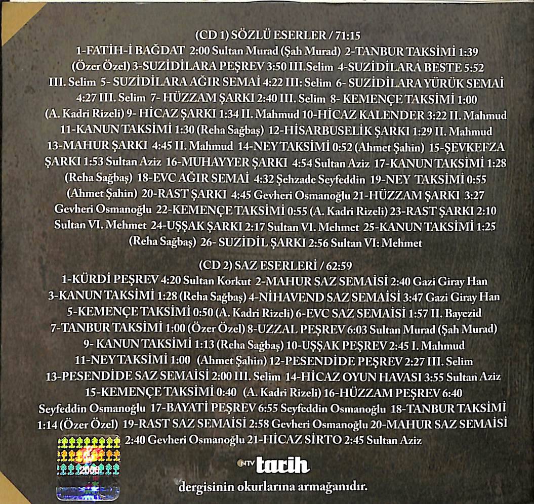 Sözlü Eserleri 1 - Sultan Bestekârlar CD (İkinci El) CD5240 - 2