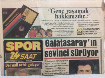 Spor 24 Saat Gazetesi 13 Nisan 1985 - Galatasarayın Sevinci Sürüyor GZ24812 - 1