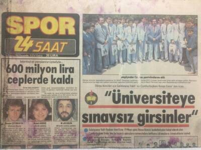 Spor 24 Saat Gazetesi 16 Mayıs 1985 - 600 Milyon Lira Ceplerde Kalmış GZ38658 - 1