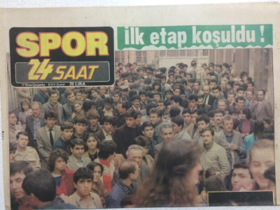 Spor 24 Saat Gazetesi 17 Nisan 1985 - Galatasaray 8.Kupaya Soyunuyor GZ24814 - 1