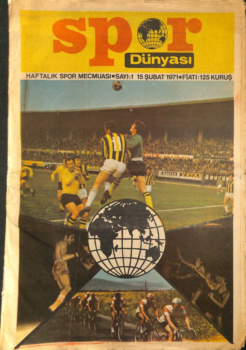Spor Dünyası Haftalık Spor Mecmuası 15 Şubat 1971 Sayı : 1 - İsmail Akçay'a Rekor Dayanmıyor NDR97960 - 1