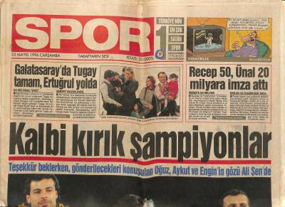 Spor Gazetesi 22 Mayıs 1996 - Lazaroni Can Yakar - Şenol Güneş İstifa Etti GZ123133 - 1
