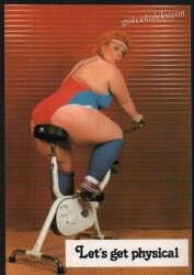 Spor Yapan Kadın Kartpostal KRT3835 - Gökçekoleksiyon