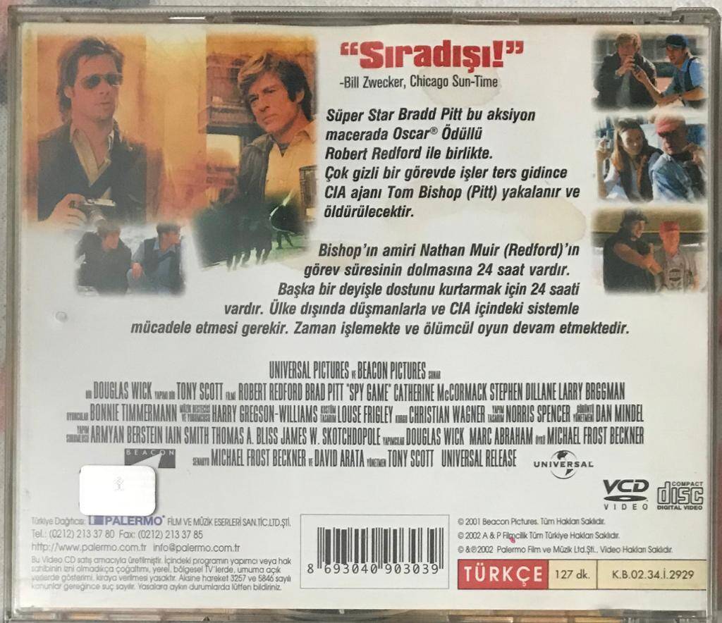 Spy Game VCD Film VCD5887 - 2