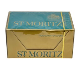 St. Moritz Açılmamış Karton Filtreli Mentollü Sigara 1970'ler AOB4782 - 2