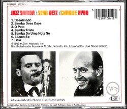 Stan Getz, Charlie Byrd - Jazz Samba CD (İkinci El) CD5437 - 2