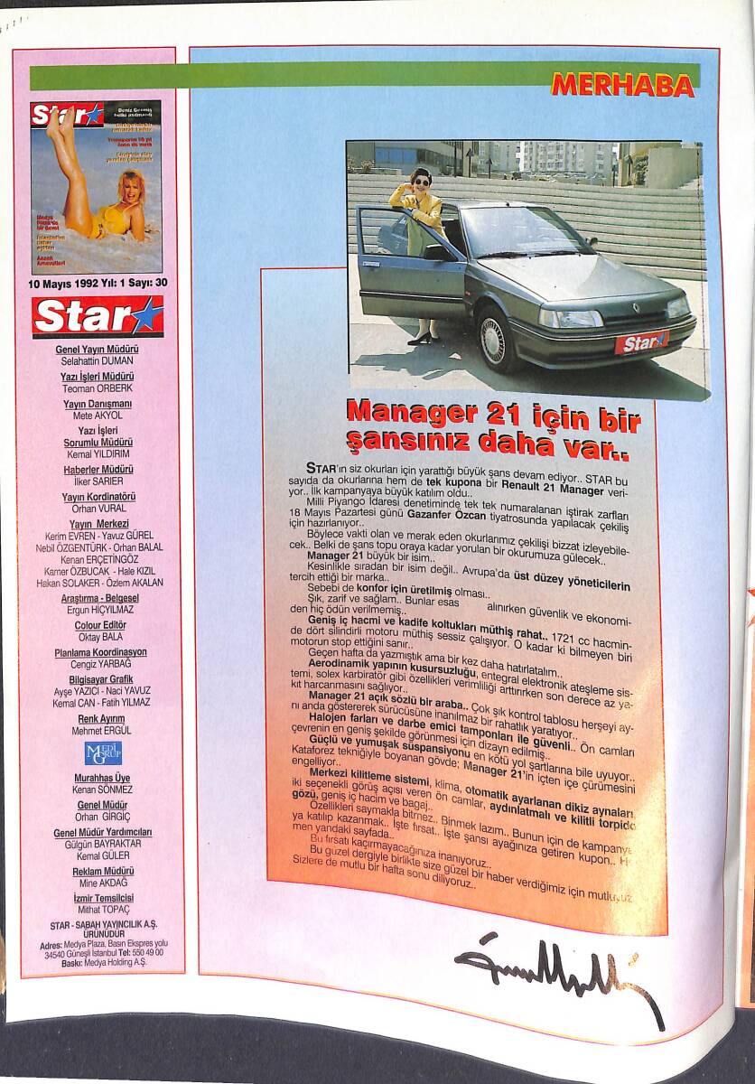 Star Dergisi 10 Mayıs 1992 Sayı:30 - Arnavutlar - Deniz Gezmiş Belki Asılmazdı - Cindy'nin Olay Yaratan Çalışması - Cumhuriyetin Bir Numaralı Kadını NDR87759 - 1