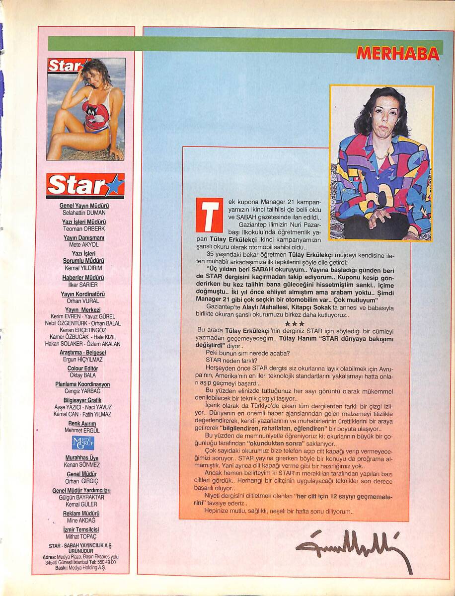 Star Dergisi 14 Haziran 1992 - Swatch Karaborsada - Amazon'un İsyanı - Zamparalık Adetleri - Büyük Şef Pakayan NDR87763 - 1