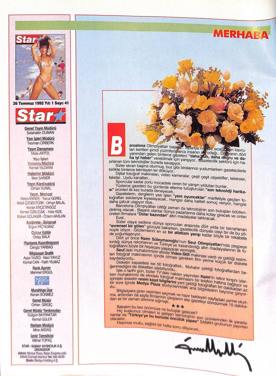 Star Dergisi 26 Temmuz 1992 Sayı:44 - Resneli Niyazi - Antoinette - Edward - Harrison Ford NDR87839 - 1