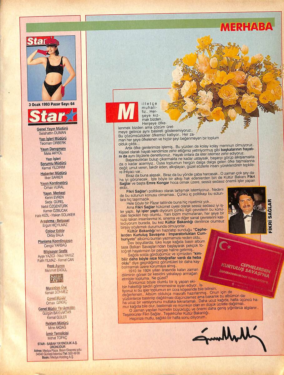 Star Dergisi 3 Ocak 1993 Sayı: 64 - Topal Osman Ve Ali Şükrü Bey`in Öldürülme Vakası NDR91690 - 1