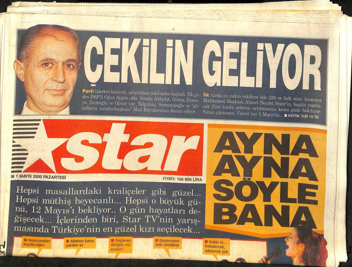 Star Gazetesi 1 Mayıs 2000 - İşte Harbi Fener - Hülya Avşar'a Mutfak Taktılar GZ157365 - 1