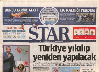 Star Gazetesi 10 Ağustos 2012 - Muğlada Yangın Söndürme Helikopteri Düştü 5 Ölü GZ84578 - 1
