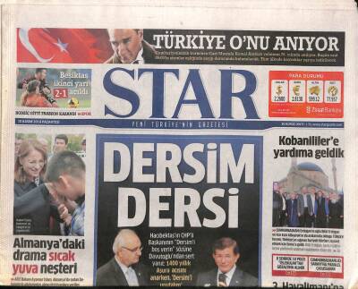 Star Gazetesi 10 Kasım 2014 - Bosnanın Kalbi Mostar Köprüsünde Hüzünlü Anma GZ100228 - 1