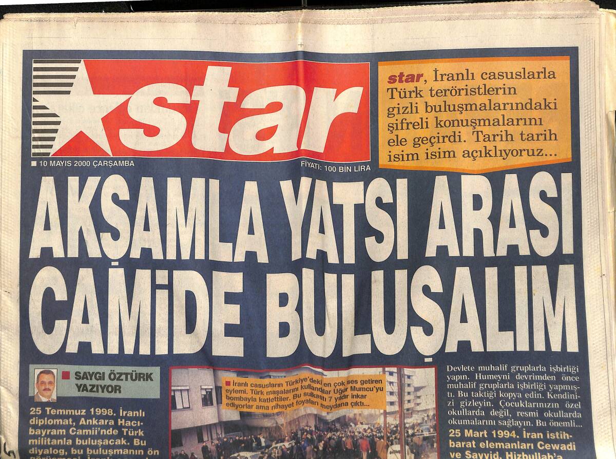 Star Gazetesi 10 Mayıs 2000 - Yüzde 54 Galatasaray Yüzde 46 Arsenal GZ157389 - 1