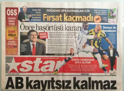 Star Gazetesi 11 Nisan 2008 Deniz Baykal Cem Yılmaza Taş Çıkarır - GZ44225 - 2