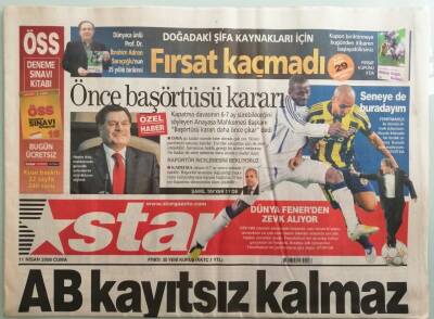 Star Gazetesi 11 Nisan 2008 Deniz Baykal Cem Yılmaza Taş Çıkarır - GZ44225 - 1