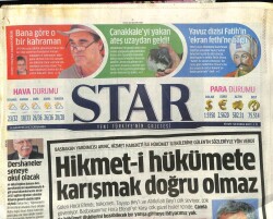 Star Gazetesi 14 Ağustos 2013 - ArınçHikmet-i Hükümete Karışmak Doğru Olmaz GZ101350 - 1