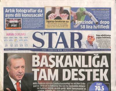 Star Gazetesi 15 Ocak 2015 - Usta Edebiyatçı Yaşar Kemal Yoğun Bakımda GZ106546 - 1