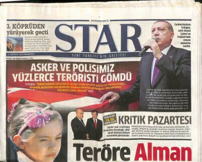 Star Gazetesi 17 Ağustos 2015 - Gülben Ergen , Son Günlerde Artan Terör Olaylarına Ve Gelen Şehit Haberlerine İsyan Etti GZ106553 - 1