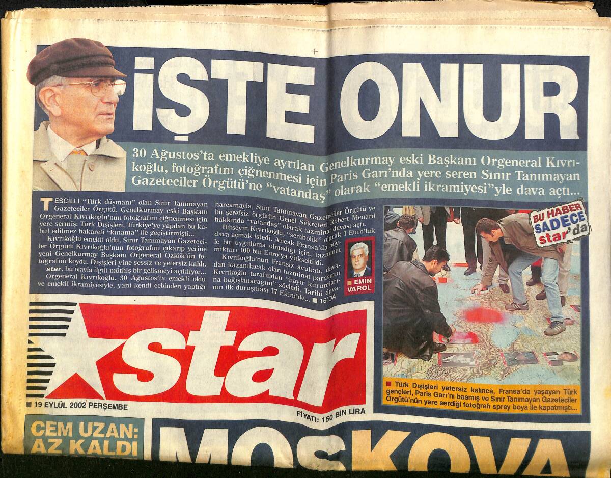 Star Gazetesi 19 Eylül 2002 - Galatasaray Şampiyonlar Ligi Grubunda Harika Bir Başlangıç Yaptı - Gürültü Cinayeti GZ150436 - 1