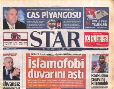 Star Gazetesi 19 Temmuz 2013 - Zerrin Güngör Danıştayın 3. Kadın Başkanı Oldu GZ106565 - 1
