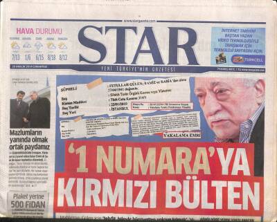 Star Gazetesi 20 Aralık 2014 - Samanyolu TV Yayın Başkanı Hidayet Karaca Tutuklandı GZ106550 - 1