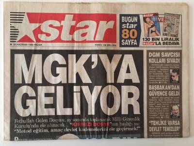 Star Gazetesi 20 Haziran 1999 - Fettullah Gülen Dosyası MGKya Geliyor GZ26534 - 1