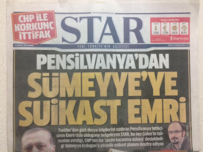 Star Gazetesi 20 Şubat 2015 - Pensilvanyadan Suikast Emri GZ27198 - 1