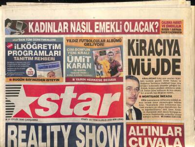 Star Gazetesi 21 Eylül 2005 - Avrupa Basını Almanya Seçiminden Türkiyenin Galip Çıktığını Yazdı GZ96792 - 1