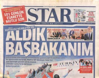 Star Gazetesi 21 Eylül 2014 - 45 Milyar Dolarlık Tanap Projesine İlk Kazma Vuruldu GZ106567 - 1