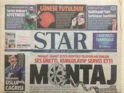 Star Gazetesi 21 Mart 2015 - Paralel İhanet Çetesi Kriptolu Telefonları Dinledi GZ29463 - 1