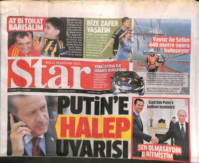 Star Gazetesi 22 Ekim 2015 - Yerli Otoya İlk Sipariş Bursadan - Yavuz İle Selim Köprüsü 440 Metre Sonra Buluşuyor GZ106575 - 1