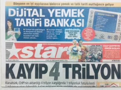 Star Gazetesi 22 Nisan 2008 - Kayıp 4 Trilyon GZ43120 - 1