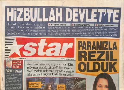 Star Gazetesi 22 Ocak 2000 - Fener , Denizli İle 1-1 Berabere Kaldı - Hakan Ve Hagi Yarın İlk 11de GZ127450 - 1