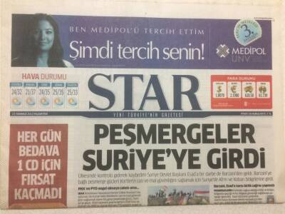 Star Gazetesi 23 Temmuz 2012 - Peşmergeler Suriyeye Girdi GZ47775 - 1