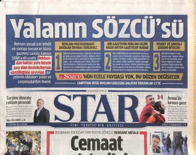 Star Gazetesi 24 Kasım 2013 - Başbakan Erdoğandan Rusya Dönüşü Dersane Mesajı - Arenada Kırmızı Gece GZ109953 - 1
