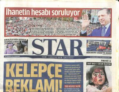 Star Gazetesi 24 Temmuz 2014 - Kelepçe Reklamı, İhanetin Hesabı Soruluyor GZ104776 - 1