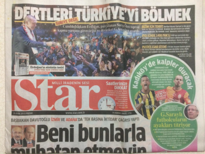 Star Gazetesi 25 Ekim 2015 - Erdoğan Dertleri Suriye Değil Türkiyeyi Bölmek GZ27856 - 1