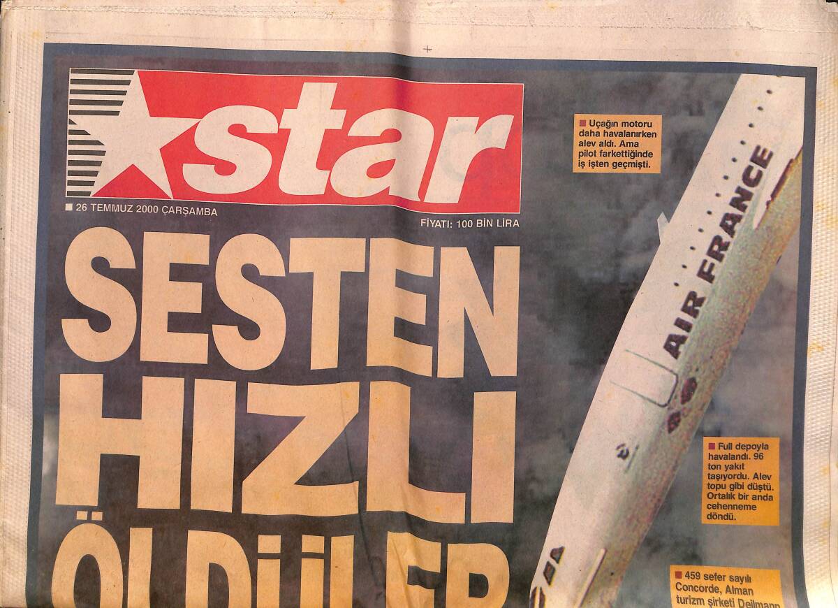 Star Gazetesi 26 Temmuz 2000 - Beşiktaş Şampiyonlar Ligi Vizesi Arıyor GZ158269 - 1