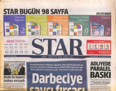 Star Gazetesi 27 Aralık 2013 - Tarkan Uyuşturucu Tedavisi Görecek - İş Bankası Zeytin Satmayı Bıraktı GZ106568 - 1