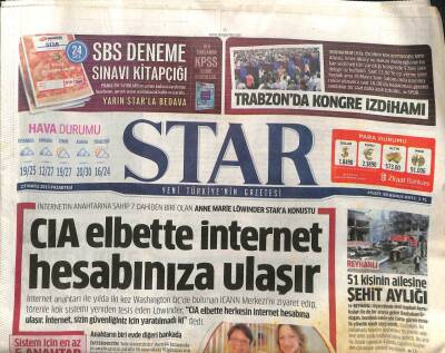 Star Gazetesi 27 Mayıs 2013 - CIA Elbette İnternet Hesabınıza Ulaşır GZ104771 - 1