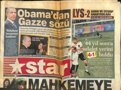 Star Gazetesi 28 Haziran 2010 - Obamadan Gazze Sözü - Anayasa Mahkemesine Abluka GZ109990 - 1
