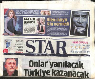 Star Gazetesi 29 Eylül 2013 - Erdoğan Onlar Yanılacak Türkiye Kazanacak GZ104772 - 1