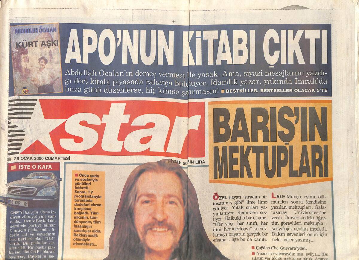 Star Gazetesi 29 Ocak 2000 - Barış Manço'nun Mektupları - Nükhet Bu Ne Cüret - Sergen Avrupa Yolcusu GZ2880 - 1